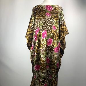 Cheers and floral print caftan.